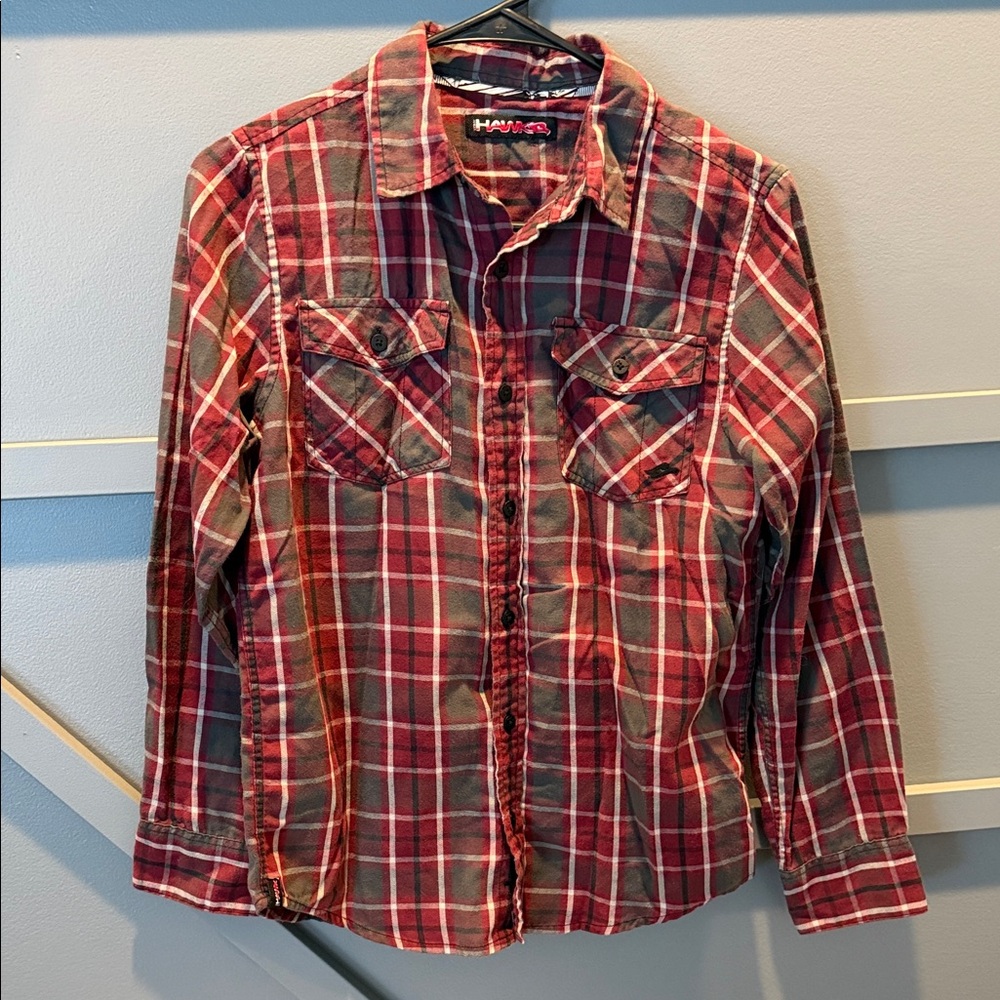 Hawk - Red and Gray Checkered Shirt